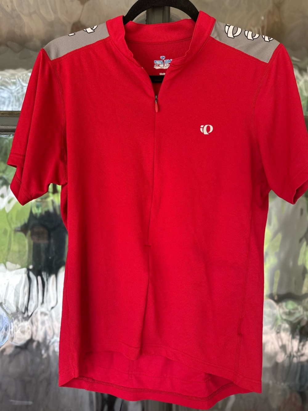 Pearl Izumi Elite Series Men’s Cycling Jersey Red Gray 1/2 Zip Size Medium